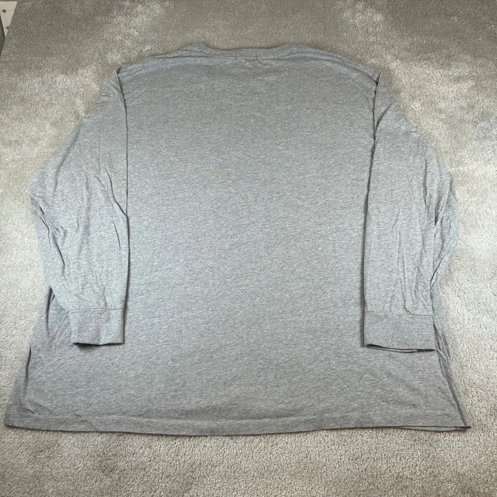 Polo Ralph Lauren Long Sleeve T-Shirt Mens 4XL Gray Multi-Color Spellout Logo